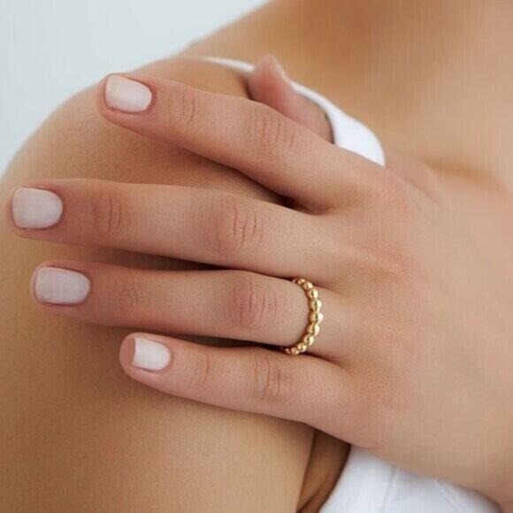 Elegant Gold Beaded Ring - Picture 7 of 8